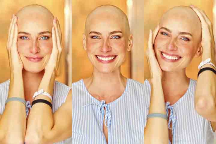 A atriz Dani Gondim compartilhou, nas redes sociais, a descoberta de seu diagnóstico de câncer. Assim, ela aparece, em vídeo, raspando os cabelos enquanto anuncia sobre seu tratamento contra a doença.