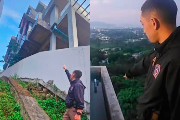 A piscina fica a uma altura de 15 metros, o equivalente a um prédio de três andares. As informações são do veículo britânico The Mirror.