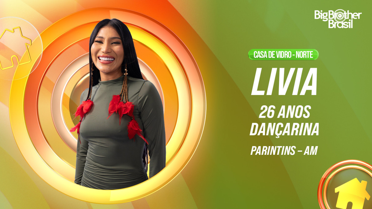 A amazonense Livia é uma das participantes da Casa de Vidro Norte do BBB 26