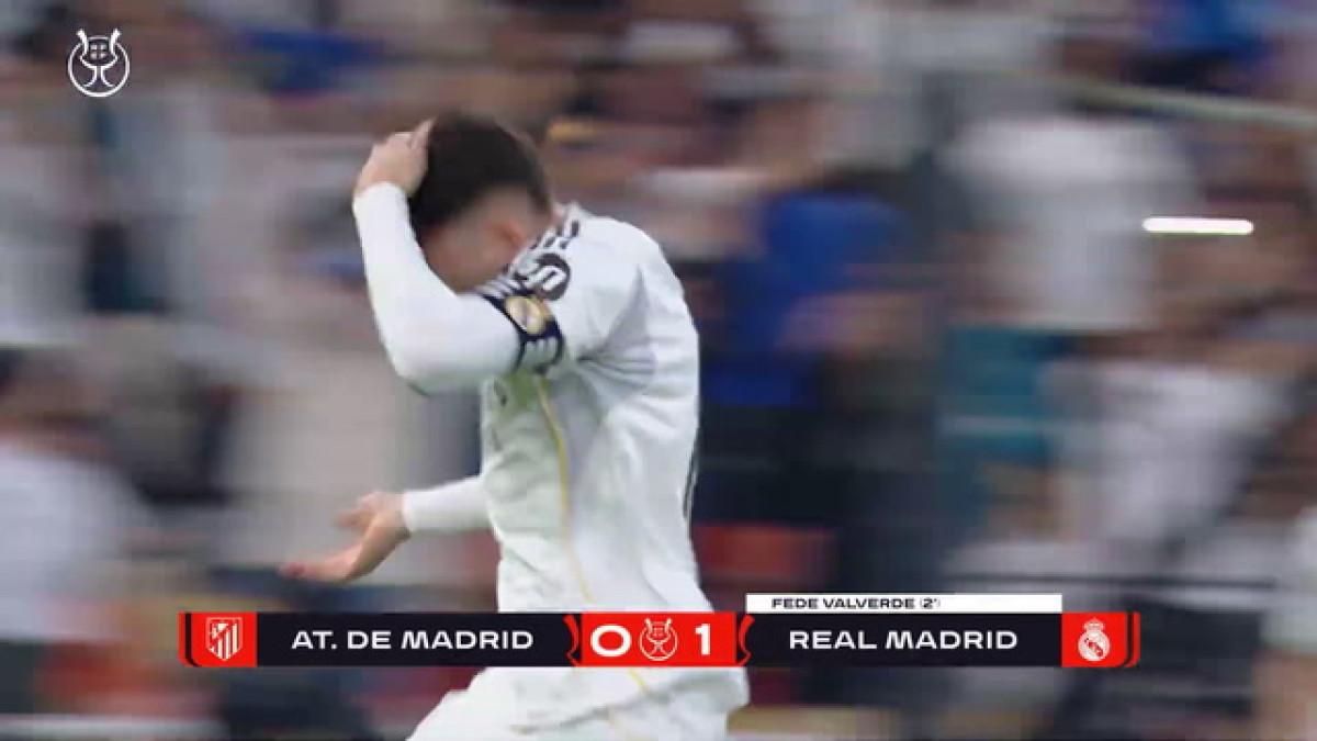 Valverde solta uma bomba de falta contra o Atlético