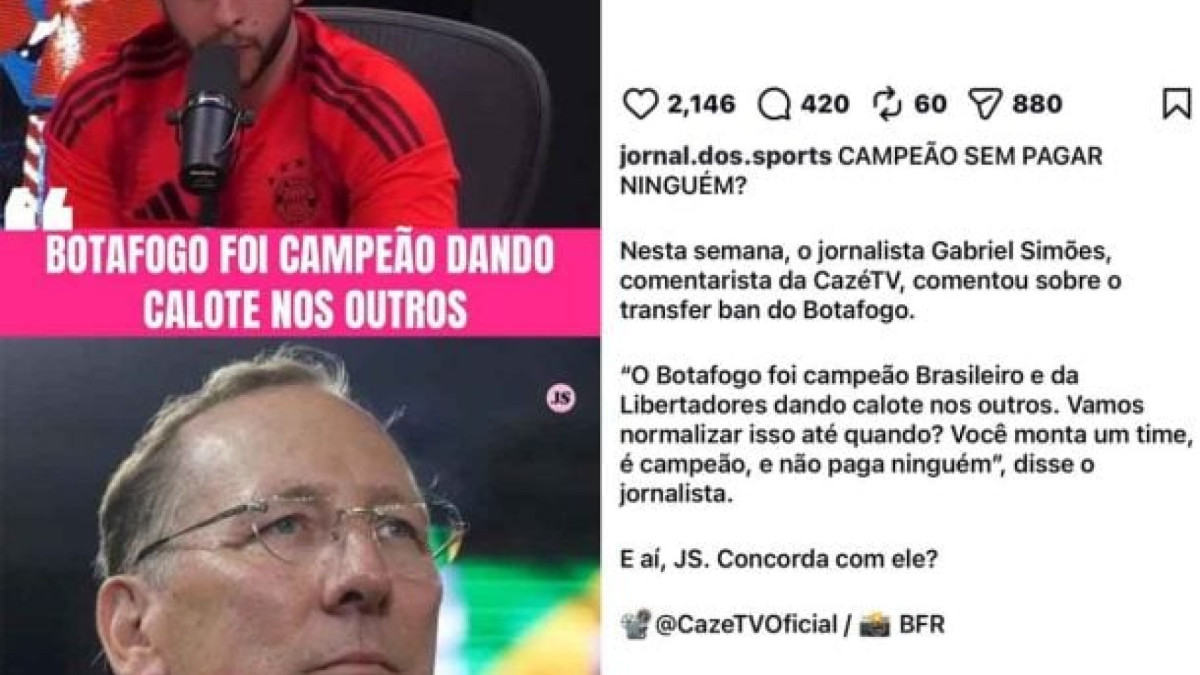Fala de Gabriel Simões ocorreu após o transfer ban dado ao Botafogo por causa da dívida por Thiago Almada