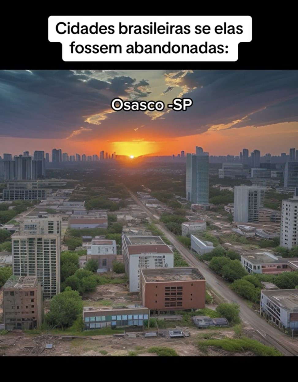 As ruas de Osasco, então, ficam vazias sem a presença dos veículos e o ambiente com características de total abandono. 