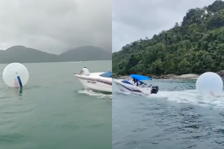 O menino estava assustado e com dificuldades de comunicação, mas conseguiu manter a respiração até ser levado de volta à costa.