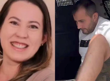 Karine Gonçalves Luciano Barros, 39, foi morta a tiros pelo ex Diego Almeida Castro 