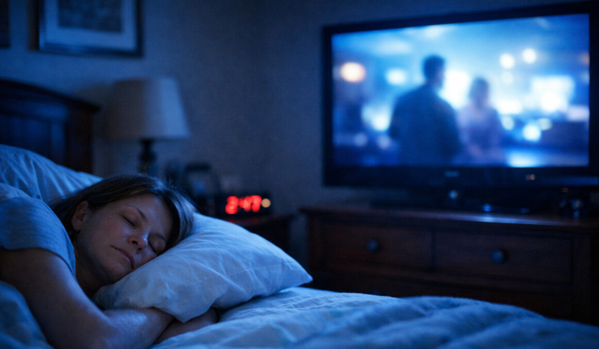 Dormir com a TV ligada, mesmo sem som, é um hábito comum e muitas vezes associado à sensação de conforto. Mas a ciência mostra que a prática pode interferir na qualidade do sono.