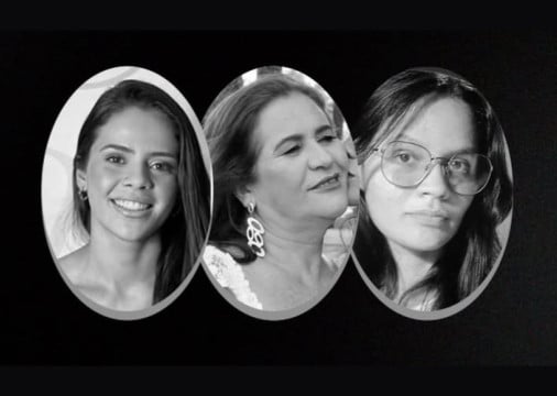 Da esquerda para a direita, Vitória, uma das gêmeas; Maria Benoli, comerciante e mãe das gêmeas; e Sarah, sobrinha de Maria e estudante. Todas eram naturais de Boa Viagem
