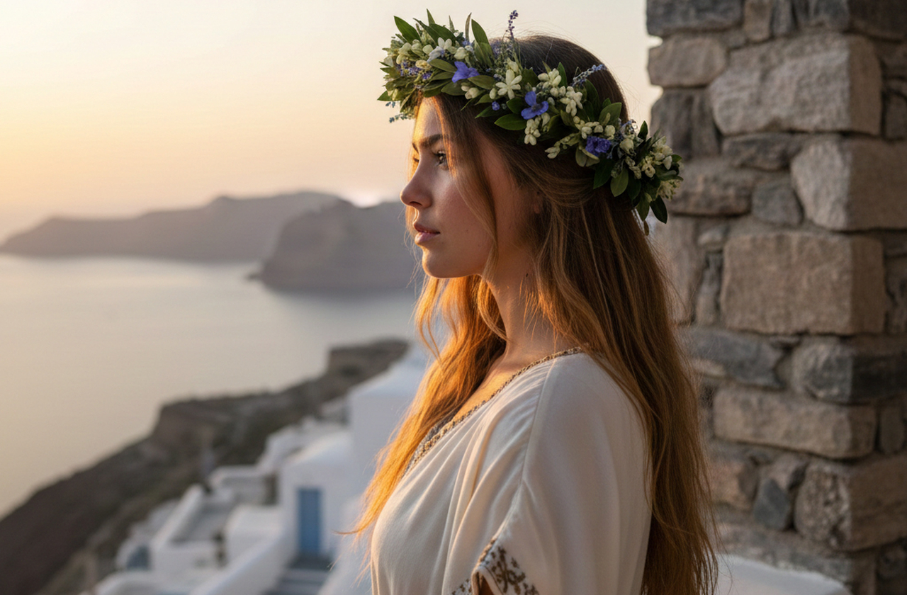 As guirlandas florais sempre foram associadas à beleza, juventude e celebração. Usadas em festas populares, casamentos e coroações, traziam frescor e delicadeza. Cada flor escolhida transmitia uma mensagem: rosas para amor, lírios para pureza, margaridas para inocência. 