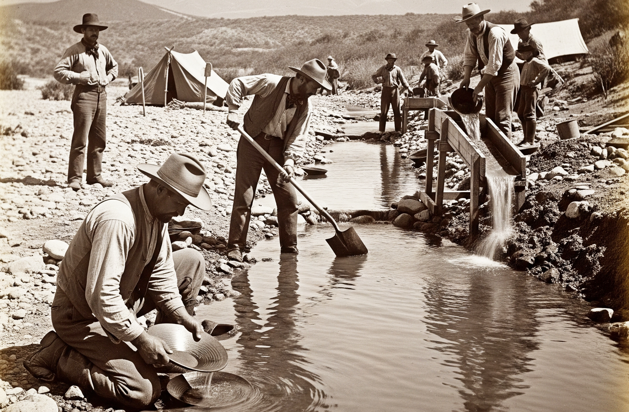 Naquela época, um dos fatores responsáveis pela rápida expansão foi a descoberta de ouro na Califórnia. Isso veio a impulsionar o desenvolvimento de Los Angeles, que se tornou cidade em 1850.