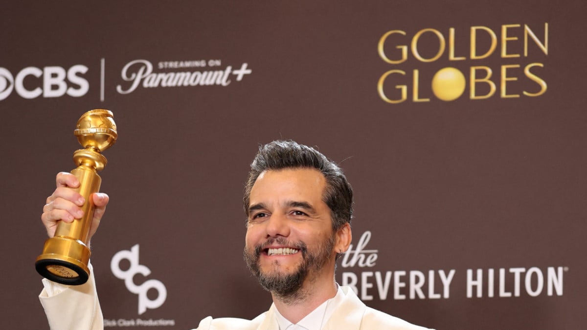 Wagner Moura, vencedor do prêmio de Melhor Ator em Filme Dramático por 