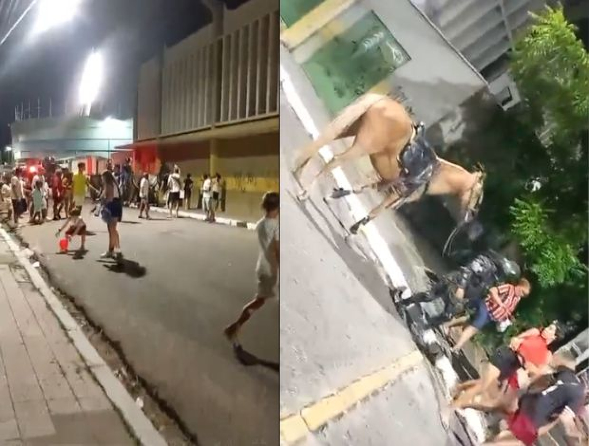 Torcedores do Ferroviário foram agredidos na saída do Presidente Vargas após o Clássico das Cores (Foto: Reprodução/ WhatsApp O POVO)