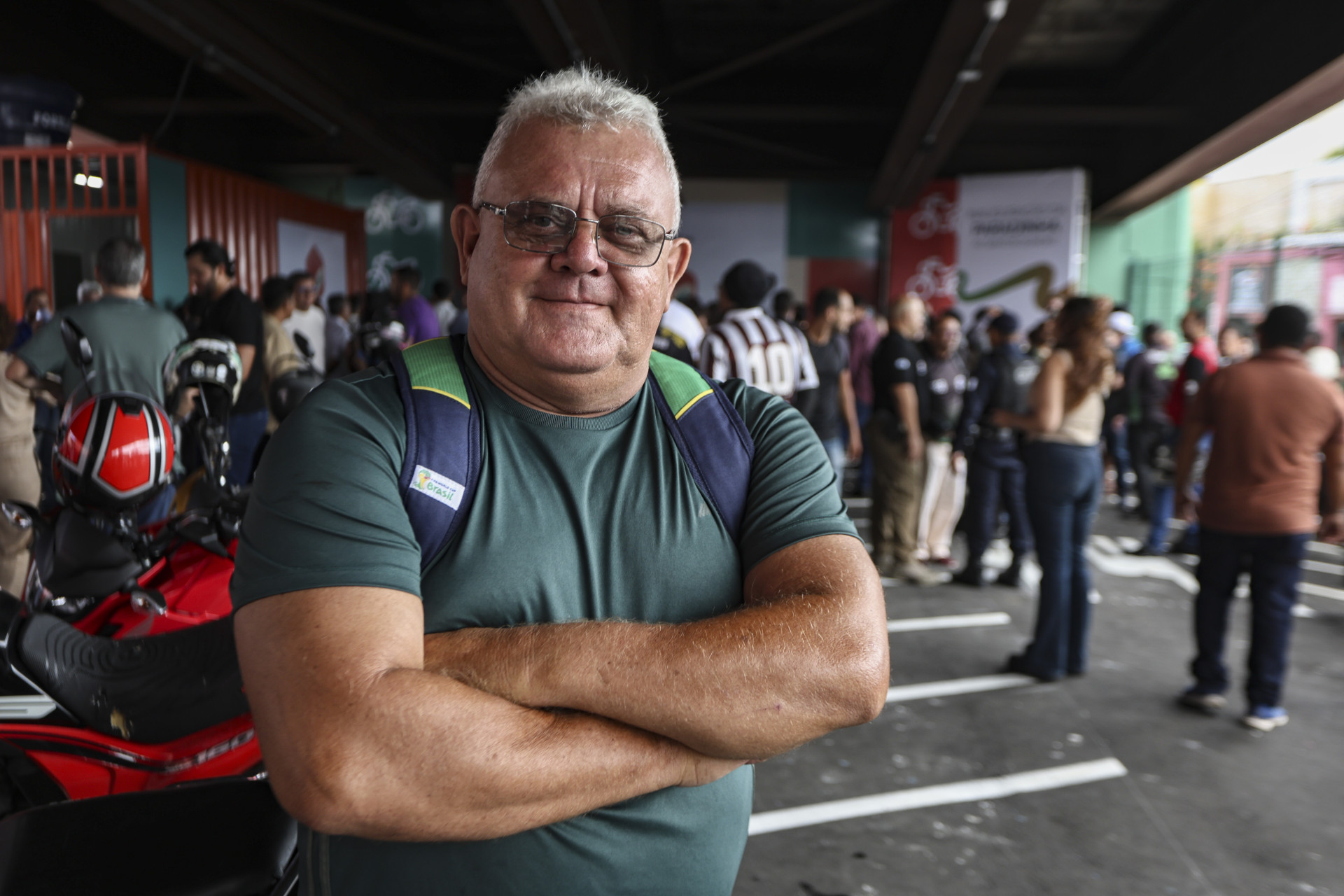 FORTALEZA, CEARÁ,  BRASIL- 12..01.2026:  Esdras Anastácio, 55 - serviço gerais. A Prefeitura Municipal de Fortaleza, por meio da Empresa de Transporte Urbano de Fortaleza (Etufor), inaugura a primeira Paradinha, espaço de apoio e convivência voltado para motoristas, de carro ou de moto, que atuam efetuando entregas.  (Daniel Galber/Especial para O POVO)