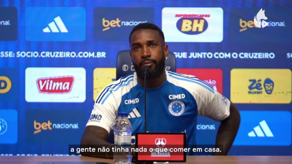 Gerson se emociona ao falar da família em apresentação no Cruzeiro