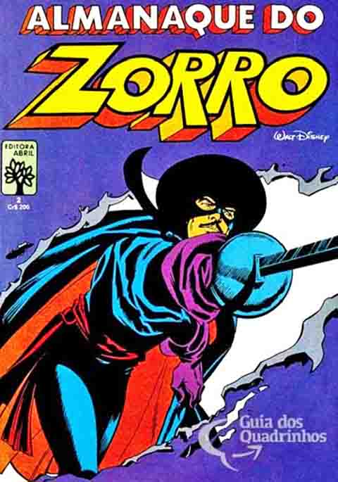 Lançado nos anos 1950, o 'Almanaque do Zorro' foi uma publicação voltada para o público infantojuvenil que trazia as histórias em quadrinhos do famoso personagem 'Zorro', criado pelo escritor Johnston McCulley.