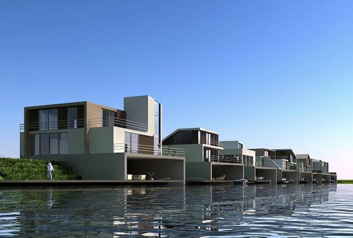 Todos são baseados em sistemas que sobem e descem conforme o nível da água, apoiados em estacas profundas com amortecimento. 