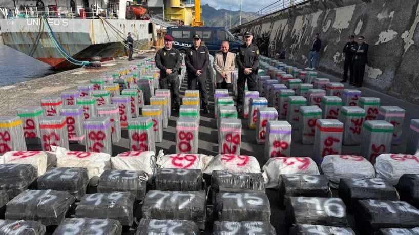 A interceptação foi realizada pela Polícia Nacional da Espanha, com apoio de organismos internacionais e de forças de segurança de diversos países 