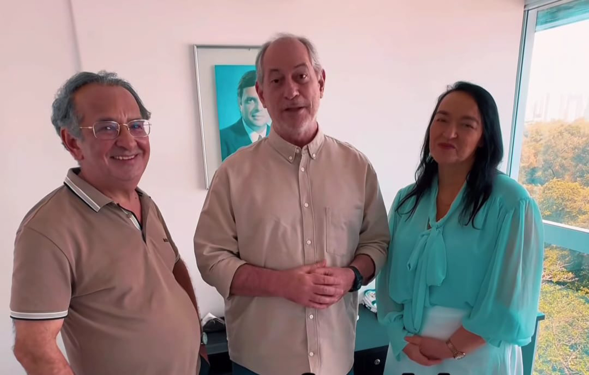 Dr. Jaziel (PL), Ciro Gomes (PSDB) e Dra. Silvana (PL) (Foto: Reprodução/Instagram @drjaziel)