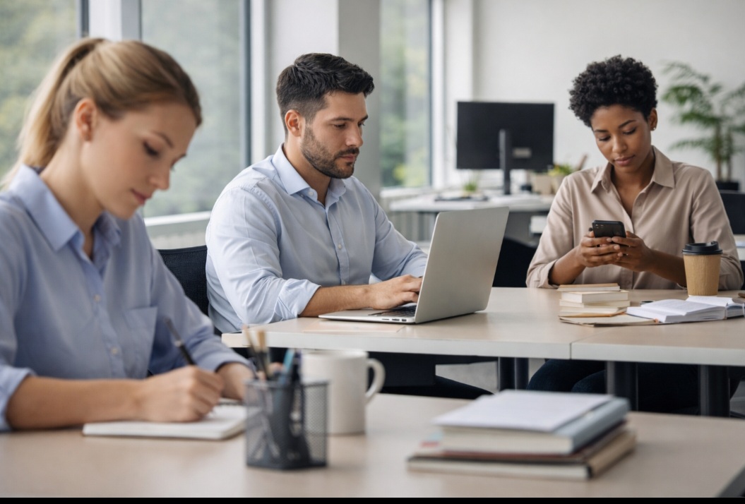 Quando ficamos concentrados em celulares ou computadores, piscamos menos. Isso favorece olhos secos, ardor e sensação de areia.