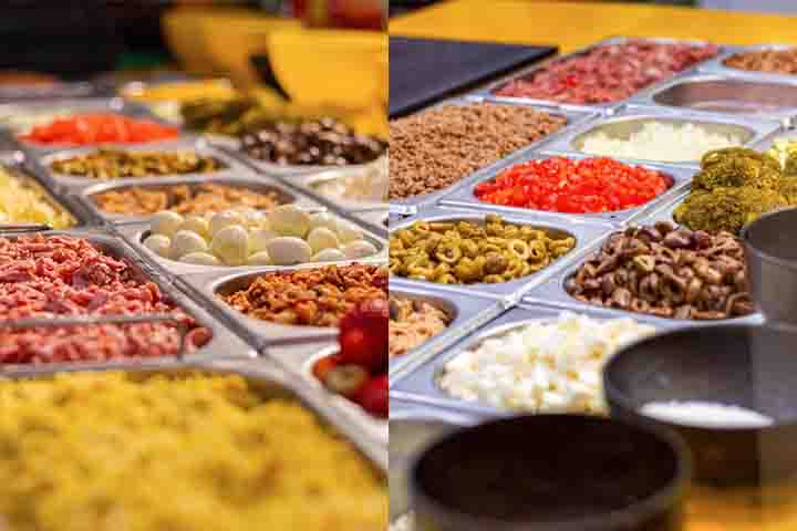 O diferencial do serviço é permitir que os clientes escolham até três ingredientes para montar seus próprios pastéis, com direito a repetições e bebidas à vontade, como caldo de cana.