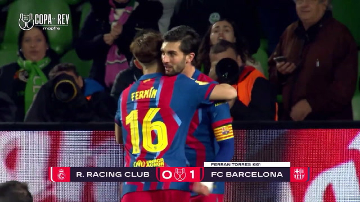 Ferran Torres marca um belo gol pelo Barça nas oitavas da Copa do Rei