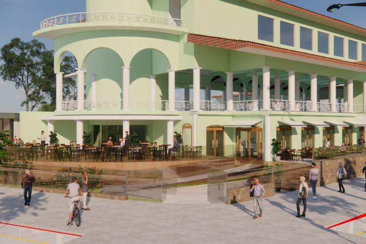 Nova fachada do Clube N&aacute;utico Atl&eacute;tico Cearense, na avenida Beira-Mar