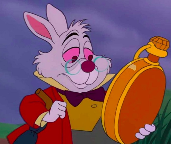 Um dos exemplos mais marcantes é o Coelho Branco, do livro Alice no País das Maravilhas de Lewis Carroll. É um dos coelhos mais icônicos da literatura.