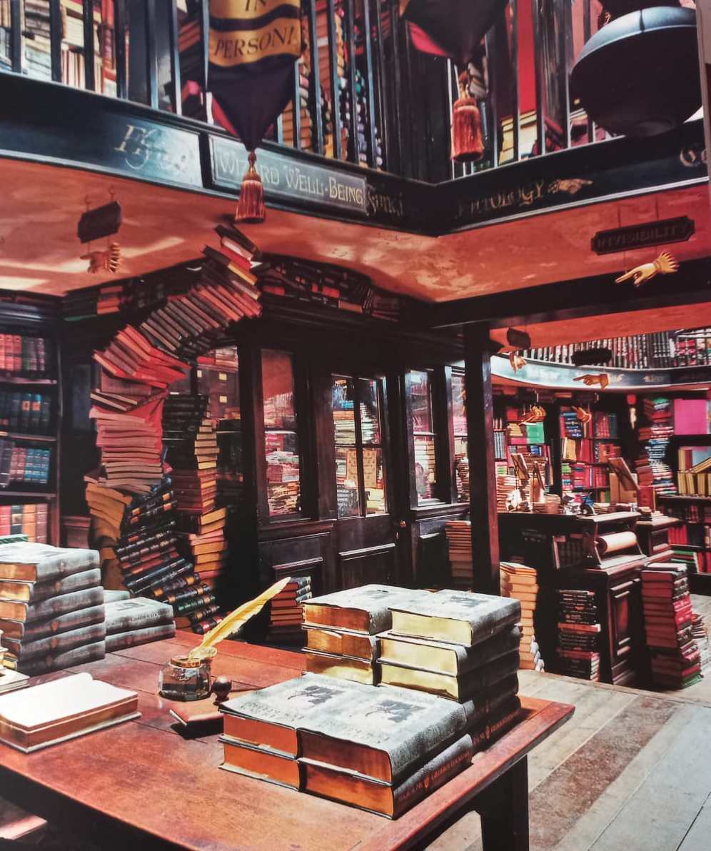 <p>Craig criou um cenário tortuoso em que livros formam espirais impossíveis de existir pelas leis da física do mundo dos trouxas (não bruxos). Só ali mesmo!</p>
