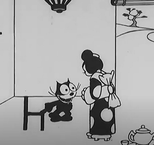 Embora Messmer tenha feito a arte, inicialmente do gato chamado Tom, o produtor Pat Sullivan também reivindicou a autoria, pois a ideia do personagem partiu dele.