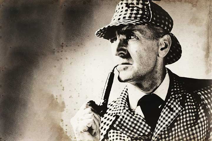 <p>Sherlock Holmes (Arthur Conan Doyle) – Símbolo máximo do detetive racional, Holmes resolve crimes por meio da observação minuciosa e da dedução lógica. Sua parceria com o dr. Watson tornou-se um dos duos mais célebres da ficção.</p></div>

<!-- INTERBANNER 5 [RETANGULO(BR)] - DESKTOP - [INTERNAS] -->
<div class=