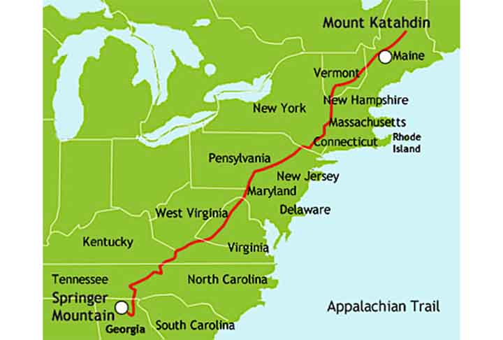 <p>A cordilheira dos Apalaches tem 2.400 km de extensão e passa por estados americanos desde o Alabama até o Maine e se estende até a Terra Nova e Labrador, no Canadá.</p>
