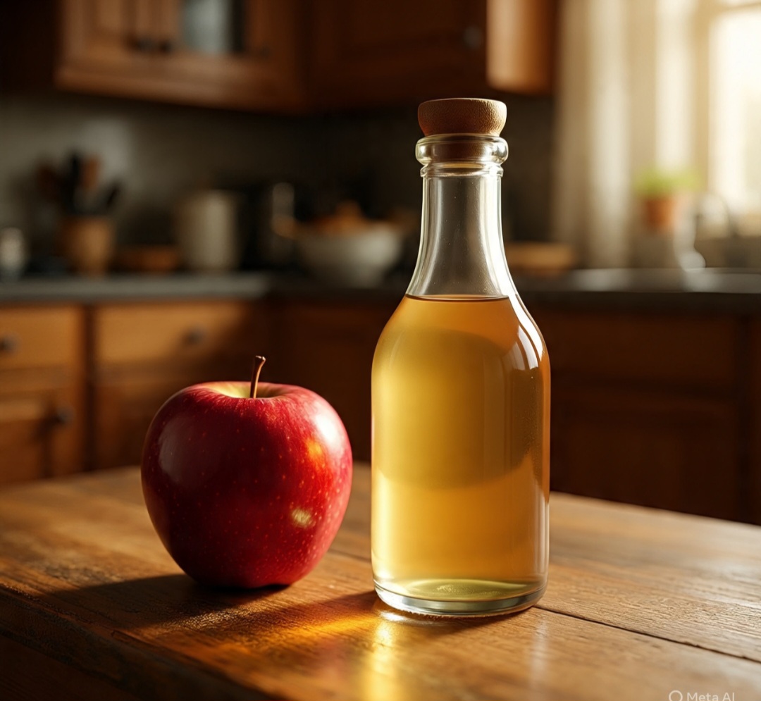 <p>O vinagre de maçã é levemente frutado e dourado, com propriedades digestivas. É usado em saladas, marinadas e também em tratamentos naturais.</p>
