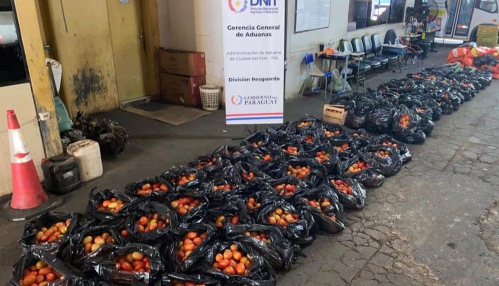 <p>Em 2025, a fiscalização paraguaia na Ponte da Amizade confiscou um total de 234,5 toneladas de produtos de origem vegetal e animal que haviam sido comprados no Brasil e na Argentina e levados de forma irregular ao Paraguai.</p>
