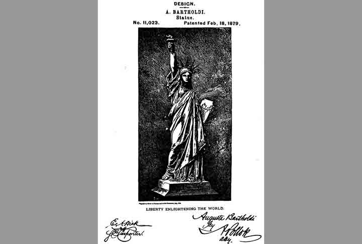 <p>Criada para celebrar a Revolução Americana e um século de amizade entre os Estados Unidos e a França, a estátua foi projetada pelo escultor francês Frederic-Auguste Barholdi, que utilizou sua própria mãe como modelo, e desenvolvida pelo engenheiro Gustave Eiffel.</p></div>

<!-- INTERBANNER 5 [RETANGULO(BR)] - DESKTOP - [INTERNAS] -->
<div class=