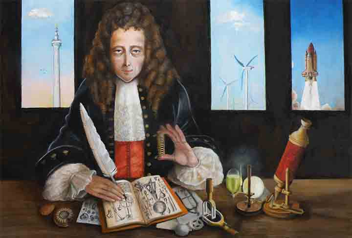 <p>ROBERT HOOKE (1635–1703) : Amplamente reconhecido por suas descobertas na microscopia. Em 1665, Hooke publicou o livro Micrographia, onde descreveu suas observações feitas ao microscópio.</p>

