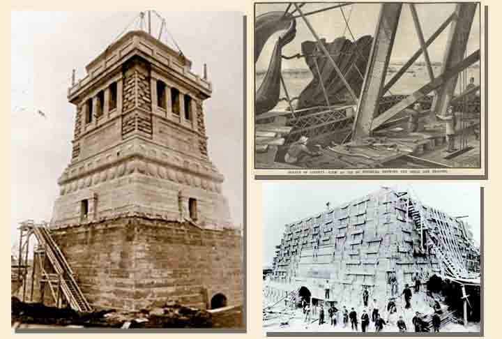<p>Ela é erguida por quase 100 metros de altura do seu pedestal estrutural ao topo da tocha. Assim, a estátua, chamada de “Liberty Enlightening the World” (Liberdade que Ilumina o Mundo) por Bartholdi, era maior do que qualquer edifício de Nova York na época.</p>
