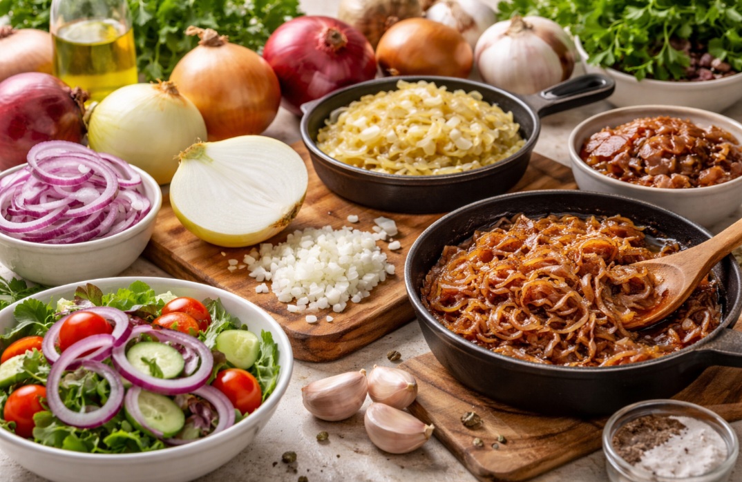 <p>Seja crua, refogada ou caramelizada, a cebola cumpre papel essencial na cozinha. Além de sabor, oferece nutrientes e versatilidade que atravessam gerações.</p>
