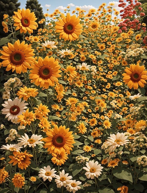 <p>Embora os girassóis mais comuns sejam os amarelos com estatura média de 2 metros, há outras variedades com diferentes características de tamanho, cor e formato do caule e das flores.</p>
