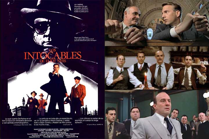 <p>Já “Os Intocáveis” (1987) consolidou Brian De Palma como um diretor capaz de aliar rigor autoral a uma narrativa clássica de grande apelo popular. Ambientado na Chicago da Lei Seca, o filme dramatiza o confronto entre o agente Eliot Ness, interpretado por Kevin Costner, e o mafioso Al Capone, vivido por Robert De Niro.</p>
