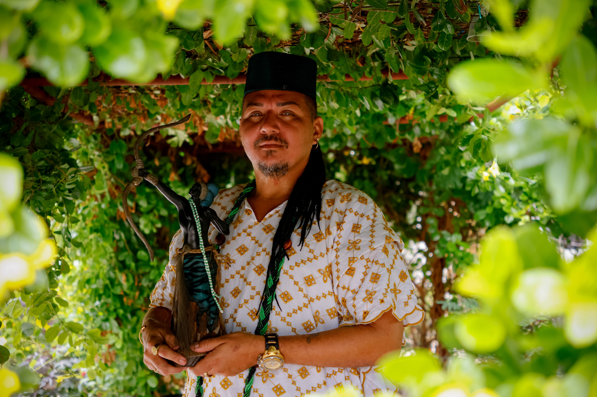  Pai Allex, diretor espiritual do Terreiro de Umbanda Z&eacute; da Virada e Maria do Baga&ccedil;o.