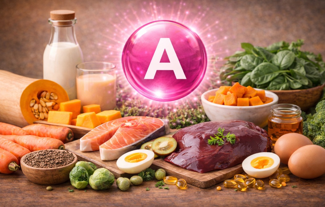 <p>A vitamina A é importante para a visão, imunidade e saúde da pele. A falta pode causar cegueira noturna, e o excesso pode provocar toxicidade hepática; está em cenoura, abóbora e fígado.</p><?php if (strpos(site('ds_site_link'), '/apostas') === false): ?>
    </div>
    <div class=