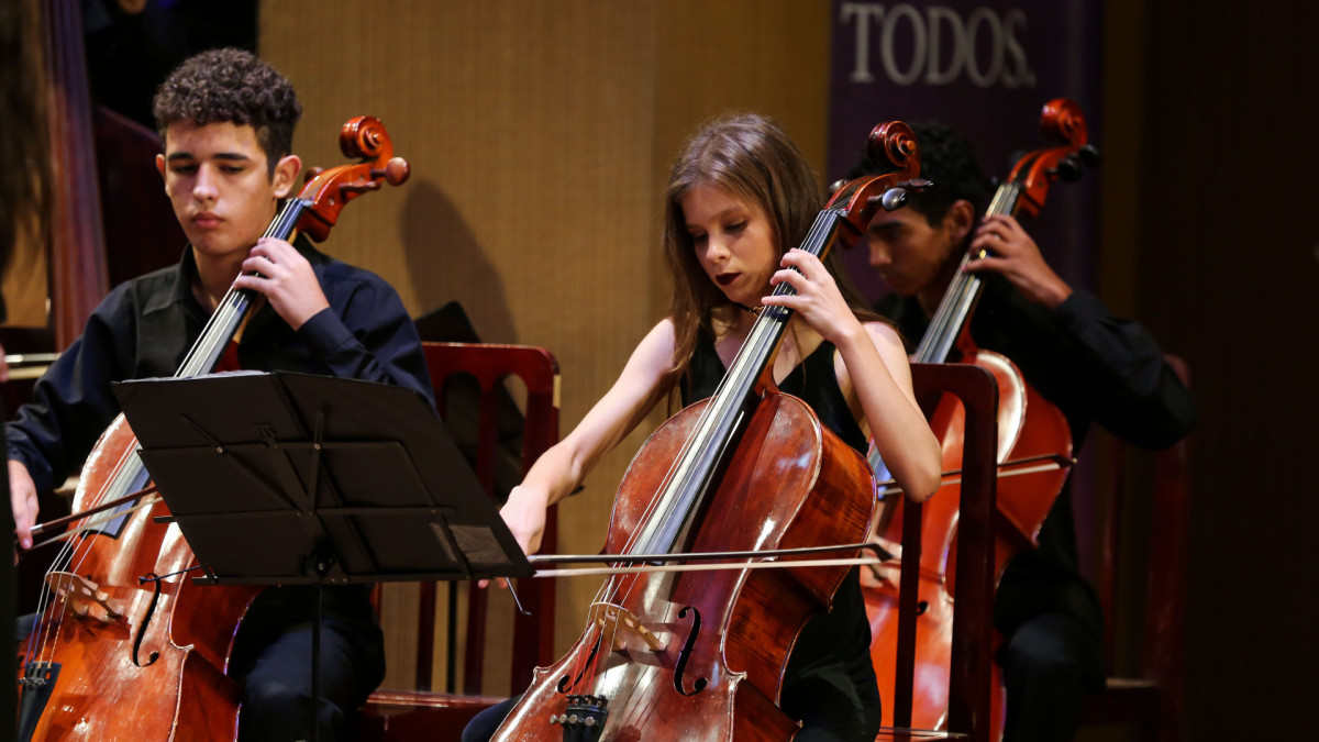 A Orquestra Eleazar de Carvalho, fundada em 1996, foi criada com o objetivo de formar público para a música de concerto