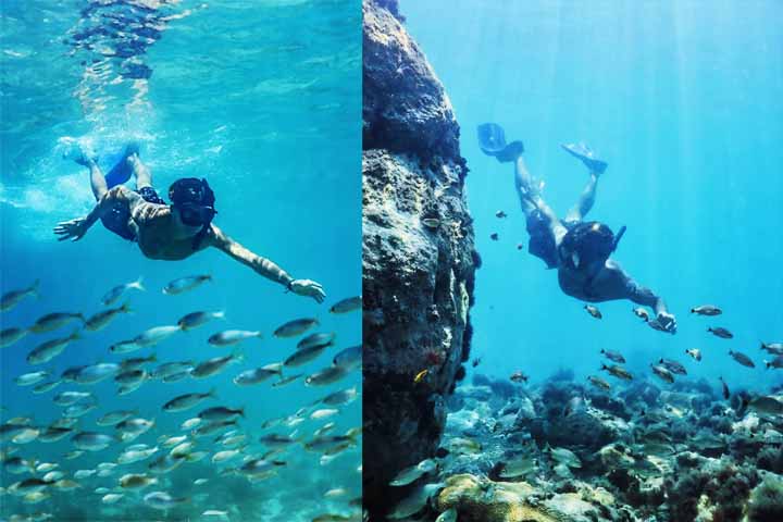 <p>Já o snorkel é ideal para iniciantes e pode ser feito em praias como a do Forno ou nas Prainhas do Pontal. A boa visibilidade e a diversidade de espécies garantem uma experiência fascinante para quem deseja visitar o fundo do mar.</p>
