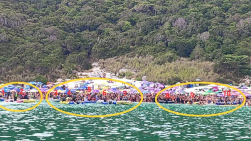 <p>Com acesso congestionado por terra e pelo mar, o relatório do órgão apontou “ineficiência no controle operacional”, com impactos na “segurança dos usuários” e na “organização da atividade turística e a integridade ambiental da área”.</p></div>

<!-- INTERBANNER 5 [RETANGULO(BR)] - DESKTOP - [INTERNAS] -->
<div class=