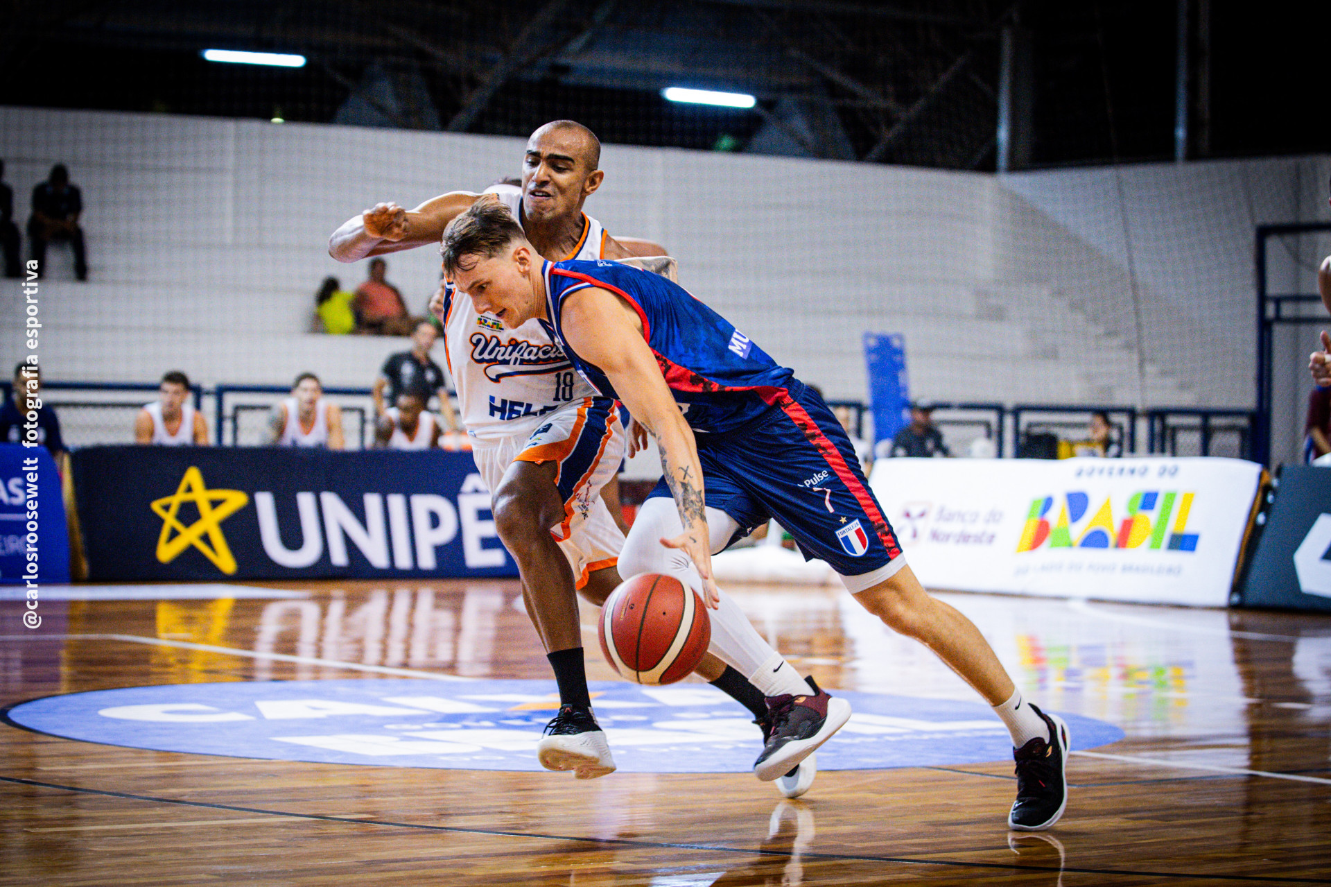 O Fortaleza Basquete Cearense foi superado dentro de casa pela Unifacisa.  (Foto: Carlos Roosewelt/FBC)