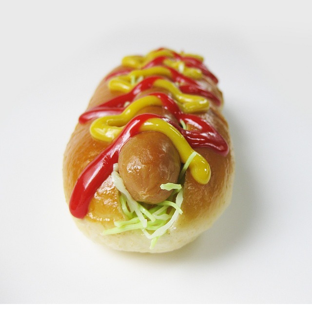 <p>O cachorro-quente (hot dog) é um lanche muito consumido nos Estados Unidos . Por lá, o preparo é com molho agridoce, picles à base de pepino, mostarda e ketchup.</p>
