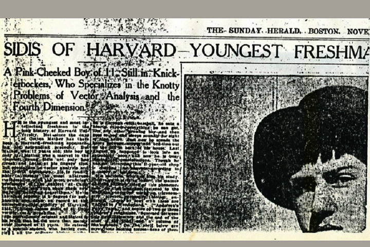 <p>Sua entrada em Harvard aos 11 anos de idade chamou atenção da imprensa e do mundo acadêmico. Na universidade, ele realizou palestras sobre geometria em quatro dimensões, encantando professores e colegas.</p><?php if (strpos(site('ds_site_link'), '/apostas') === false): ?>
    </div>

    <div class=