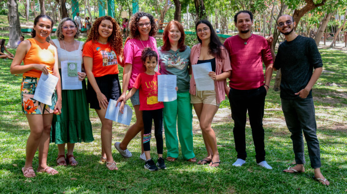 Encontro Leituras na Pra&ccedil;a, no Parque do Coc&oacute;, projeto de extens&atilde;o da Universidade Federal do Cear&aacute; (UFC) para incentivar a leitura e as atividades socioculturais nos espa&ccedil;os p&uacute;blicos