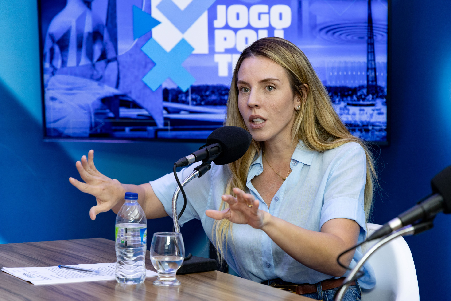 FORTALEZA, CE,  BR  26.01.26 Na foto: Jade Romero, vice-governadora em participação no Jogo Político no Grupo de Comunicação O POVO  (Fco Fontenele/O POVO) (Foto: FCO FONTENELE)