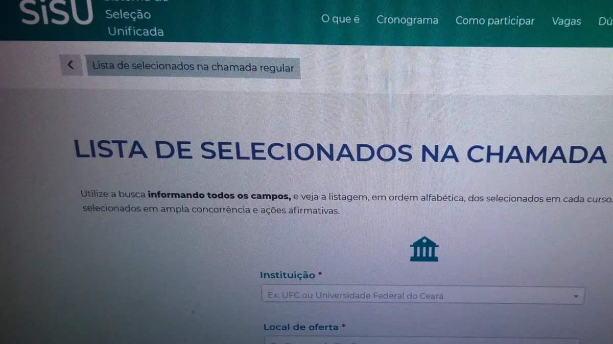 Chamada regular do Sisu 2026 já foi divulgada; confira como acessar o resultado