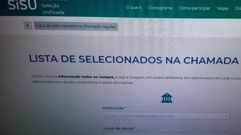 Chamada regular do Sisu 2026 já foi divulgada; confira como acessar o resultado 