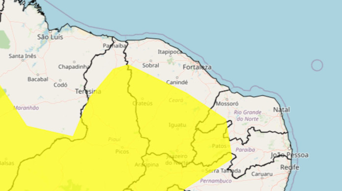 Confira os munic&iacute;pios do Cear&aacute; que podem ser afetados por chuvas intensas 